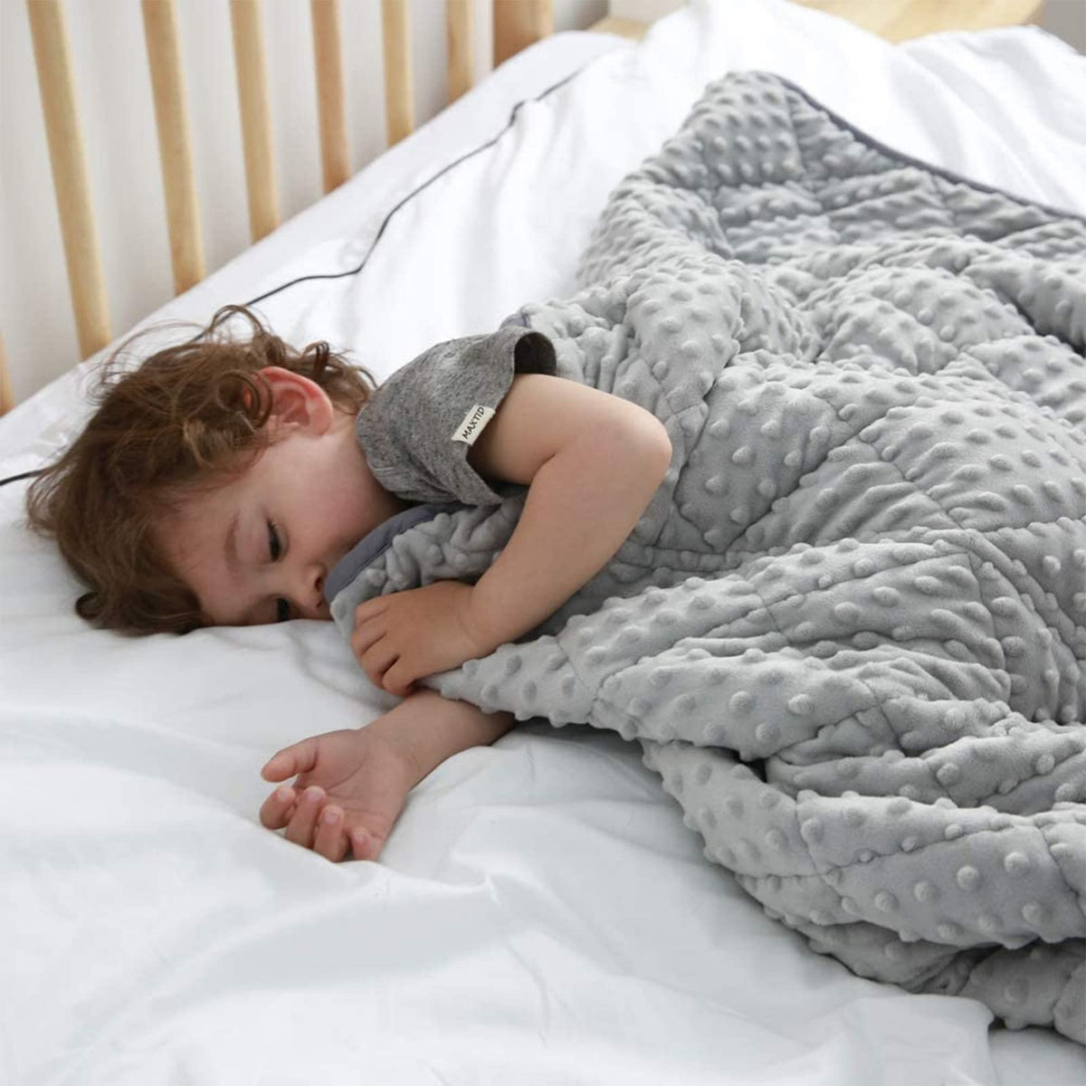 Maxtid Weighted Blanket For Kids 5Lbs 36'X48' Cotton Kids Blanket For Boys & Girls Weighted Throw Blanket Children Bedding Gif