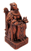 Dryad Design Freya Statue Norse Goddess of Love, War and Magick 7 3/4 - Viking Pagan Home Decor (Wood Finish)