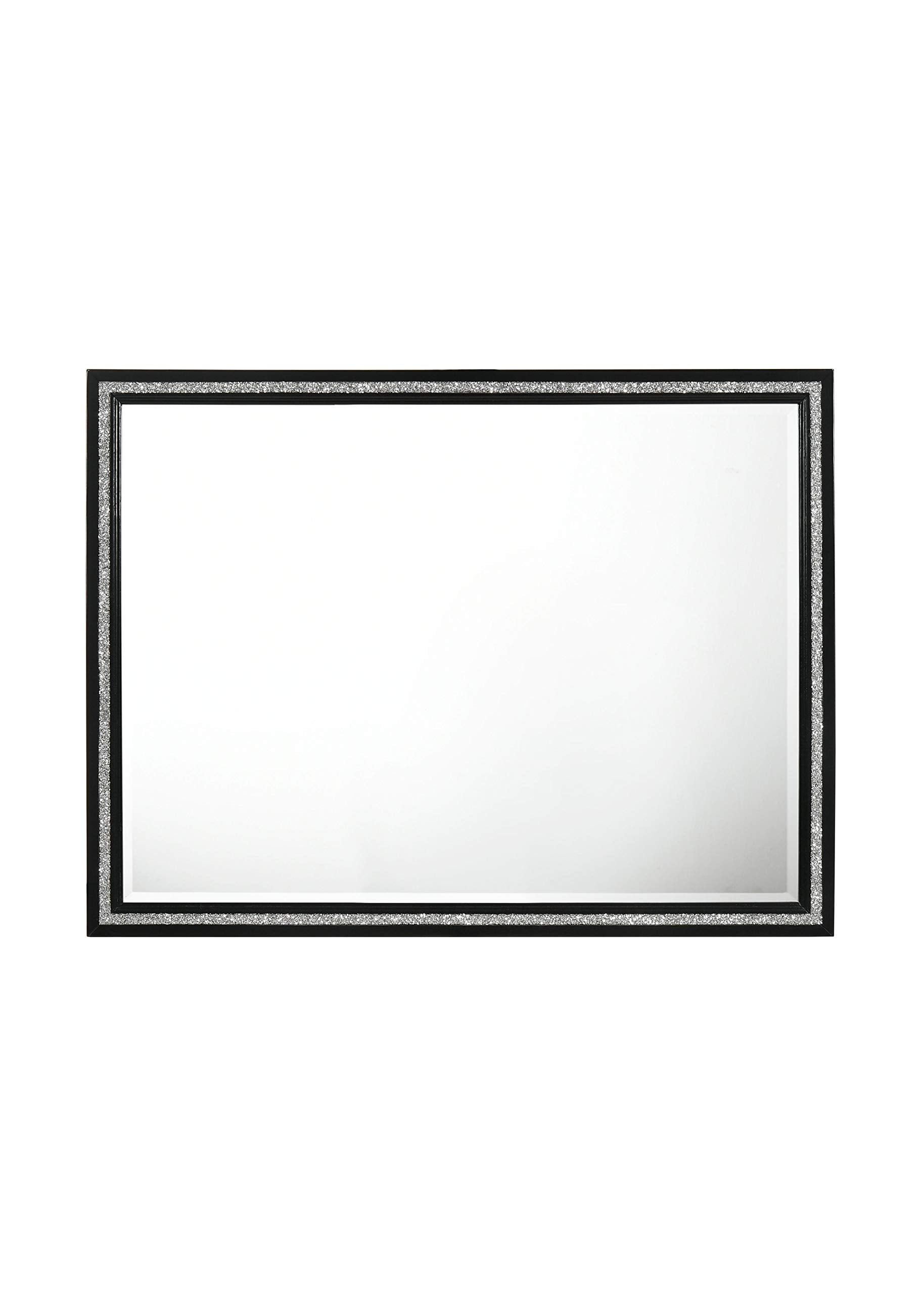 Acme Haiden Rectangular Wood Frame Dresser Mirror In Weathered Black