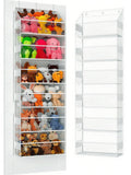 Over the Door Organizes- 6 Tier Stuffed Animal Storage, Hanging Organizer for Toys/Plushies, Back Door Organizers and Storage Ho