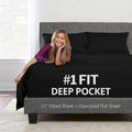 Dealuxe 21'' Sheet Set - Twin 3 Piece Set - Black
