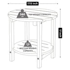 Lzrs Round Adirondack Side Table Double End Table, Outdoor Side Tables For Patio, Backyard,Pool, Indoor Companion, Easy Maintenance & Weather Resistant(Navy Blue)