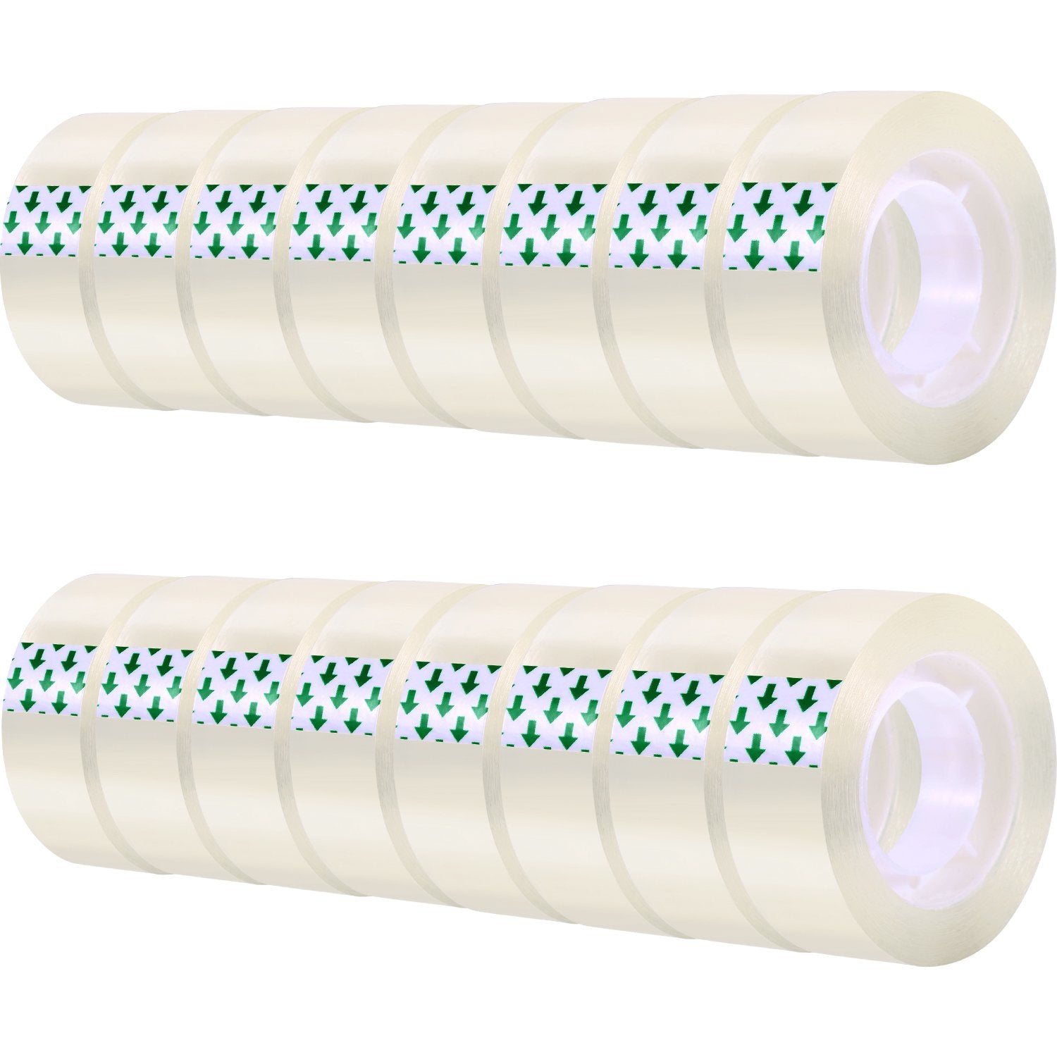 Shappy 16 Rolls Transparent Tape Refills Clear Tape Each Roll 3/4 X 1200 Inch Back To School Supplies Operation Christmas Transp