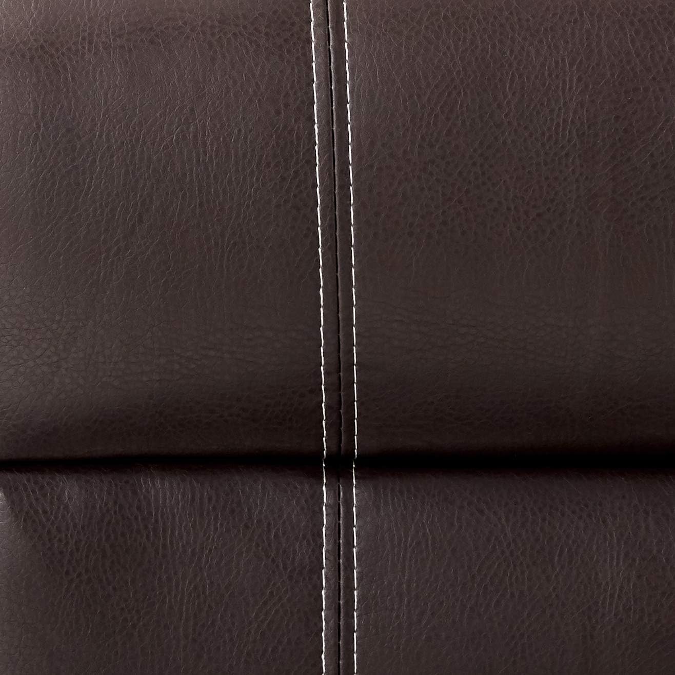 Acme Zuriel Faux Leather Motion Reclining Loveseat In Brown