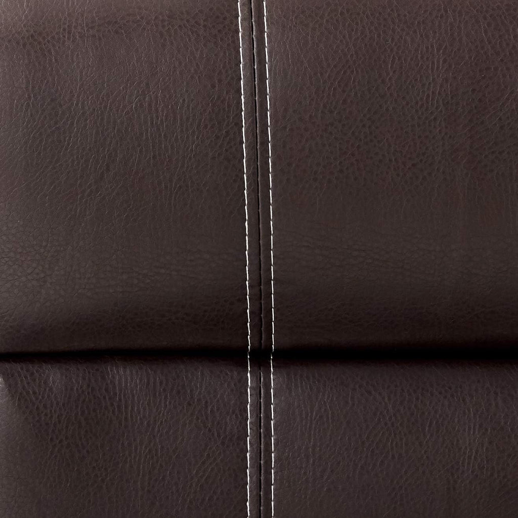 Acme Zuriel Faux Leather Motion Reclining Loveseat In Brown