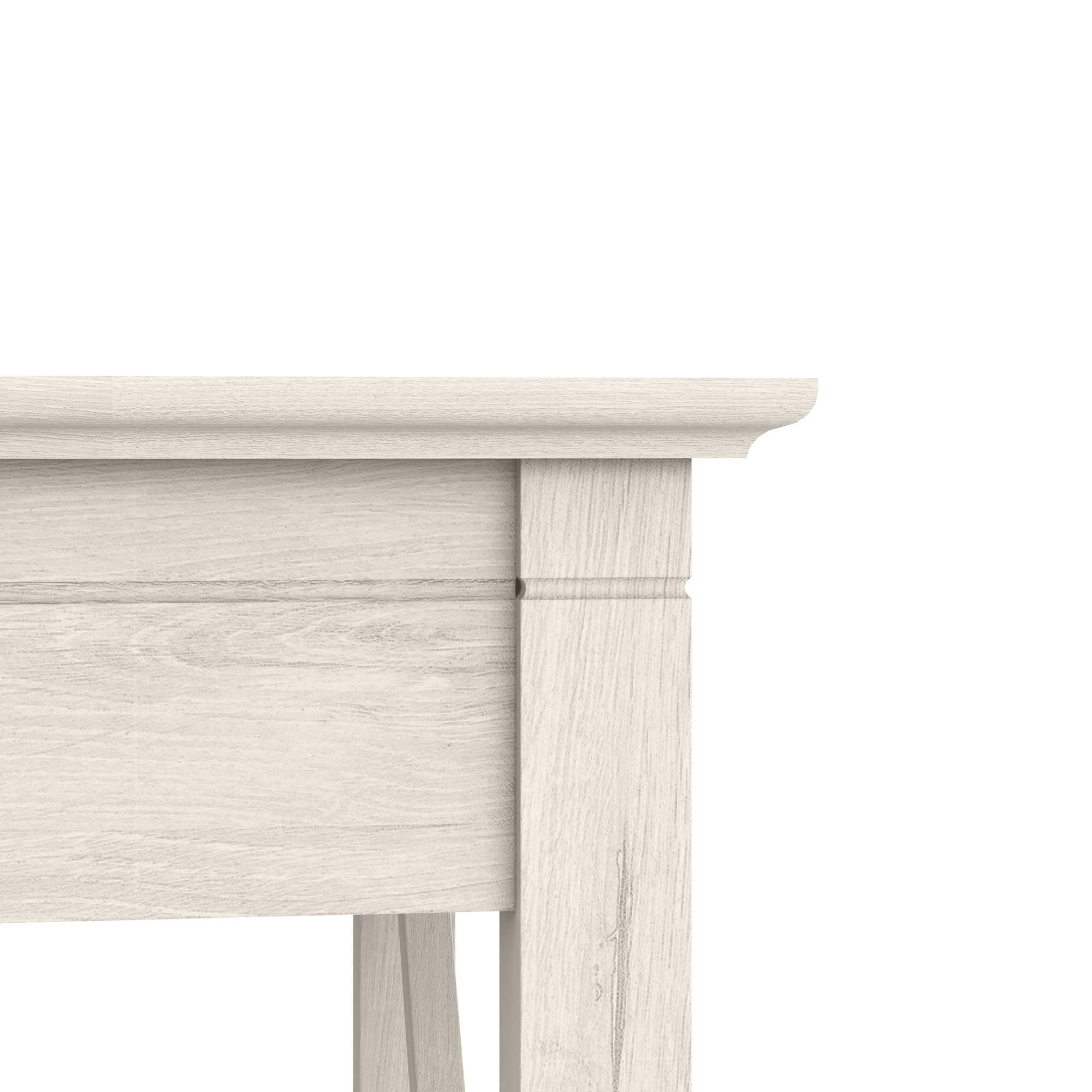 Bush Furniture Key West 60W Modern Farmhouse L Shaped Desk In Linen White Oak | 60-Inch Corner Table For Home Office