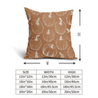 Fall Pumpkin Pillow Covers 18X18 Set Of 2 Autumn Themed Thanksgiving Harvest Burnt Orange Print Decorative Throw Pillows Outdoor