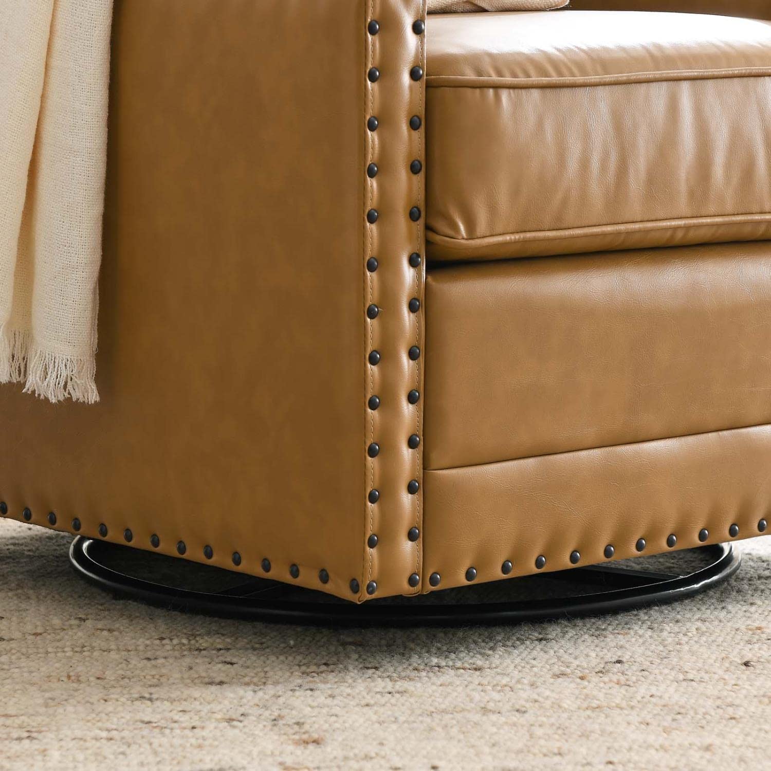 Modway Ashton Sofas, Swivel Chair, Tan