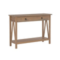 Linon Titian Driftwood Console Table, 42W x 13.98D X 30.7H