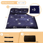 Navy Space Adventure Japanese Floor Futon Mattress, Thicken Tatami Mat Sleeping Pad Foldable Bed Roll Up Mattress Floor Lounger Bed Couches And Sofas For Kids Full Size