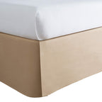 Today’S Home Classic Tailored Bed Skirt Dust Ruffle, Cotton Blend Design, 14' Drop Length, Twin, Mocha