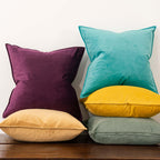 Juspurbet Eggplant Purple Christmas Decorative Velvet Throw Pillow Covers 22X22 Inch Set Of 2,Broadside Soft Cushion Case With I