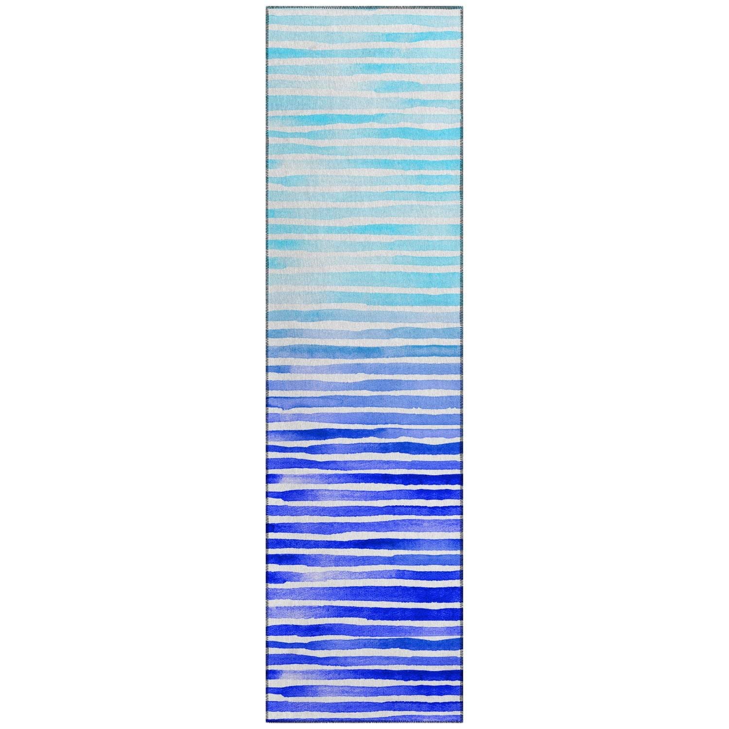 Seabreeze Sz8 Blue Coastal Rug Runner 2' 3" X 7 ' 6"