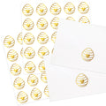 Whaline 500Pcs Honeycomb Heart Stickers Gold Foil Envelope Seal Stickers Valentine'S Day Honeycomb Bee Heart Shap Self-Adhesive