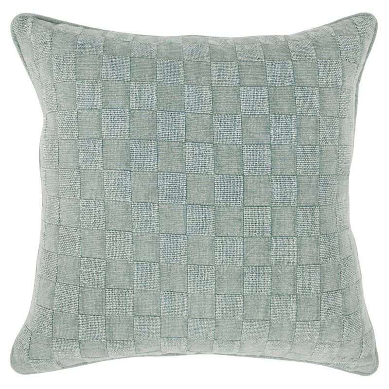 Kosas Home Remy 22X22 Square Cotton And Linen Throw Pillow In Beach Blue