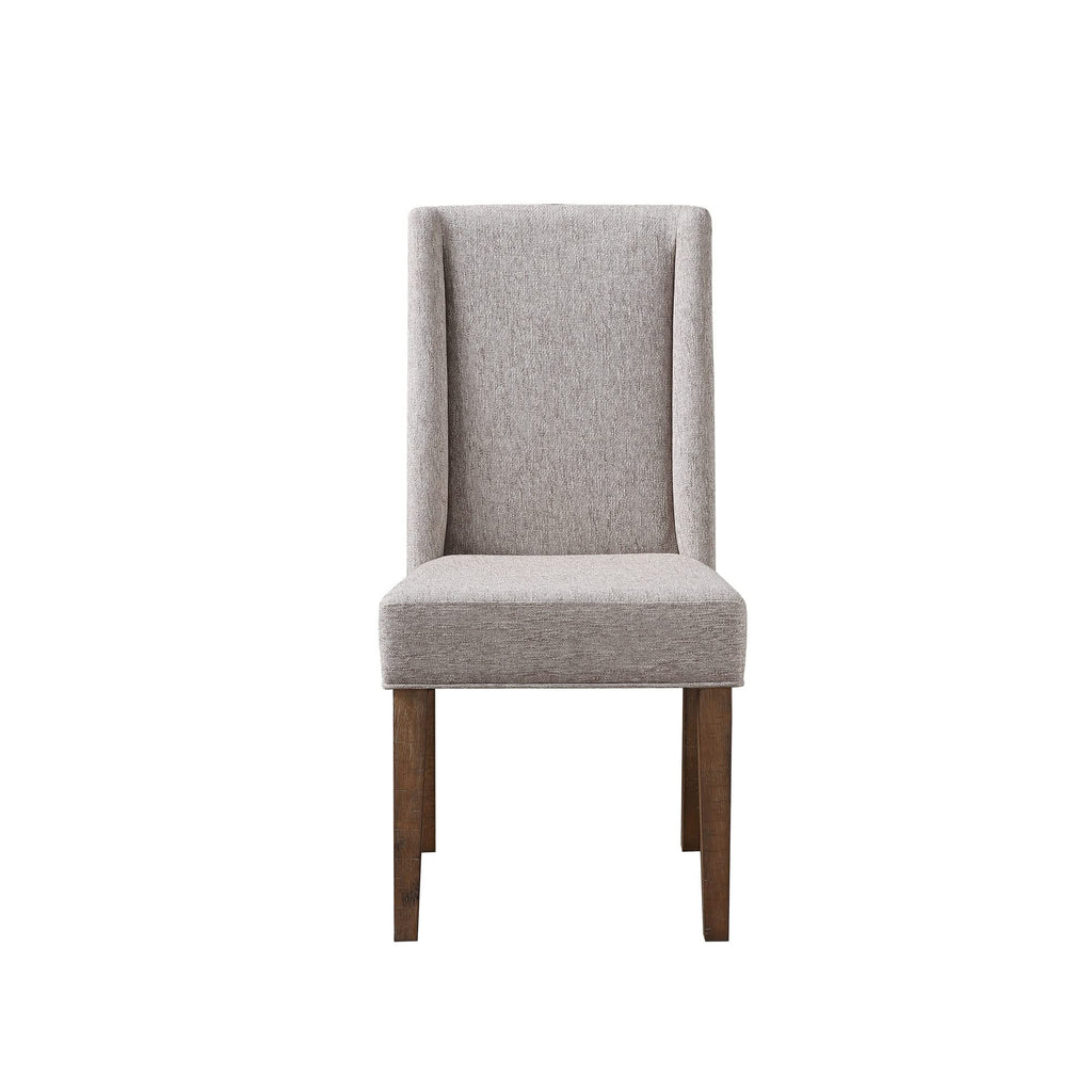 Steve Silver Rustic Ranch Upholstered Distressed Finish, Shaped Wood Seat, Heirloom Feel, Driftwood Brown, Set of 2 Side Chair