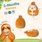 Bstaofy 12' Cute Sloth Soft Plush Pillow Sloth Stuffed Animal Cushion Nap Pillow Birthday Valentines For Boys Girls