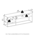 Furinno Moretti Modern Lifestyle TV Stand for TV up to 65 Inch, Solid White/White