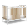 Storkcraft Pasadena 3-in-1 Convertible Crib (White with Driftwood) - GREENGUARD Gold Certified, Converts to Daybed and Toddler B