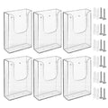 Zavekia Brochure Holder, 4 X 6 Inches Brochure Holder Wall Mount Literature Holder Clear Flyer Holder Wall Mounted (6 Pack)