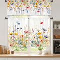 HASTHIP 3PCS Spring Kitchen Curtains and Valances Set