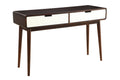 Acme Christa Rectangular 1-Drawer Wooden End Table in Walnut and White