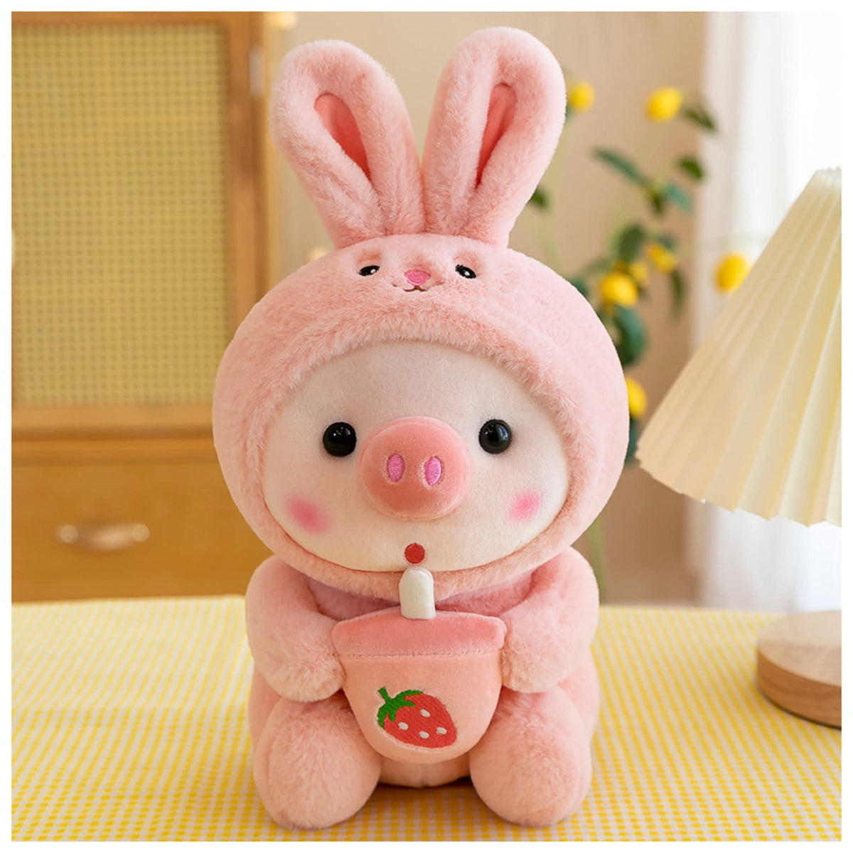 Lanfire Pig Plush Pillow Pig Dressed Up As Frogs Tigers Rabbits Cute Plush Pillow Gifts For Boy Girl (9.8 In, Pink)