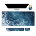 Artso Gaming Mouse Pad Extended, Keyboard Wrist Rest Pad & Wrist Support Abstract Mousepad Set, Non-Slip Base, Memory Foam Desk