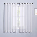 Nicetown Sheer Curtains For Patio Door - Ring Top Voile Textured Soft Lightweight Curtains And Drapes Elegant For Bedroom/Kitche