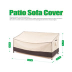 F&J Outdoors Patio Furniture Covers X-Large 3-Seater Waterproof Outdoor Sofa Cover, 92' W X 42' D X 42' H