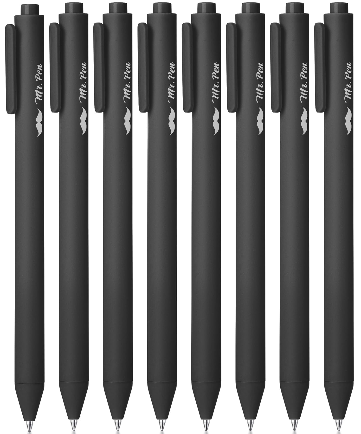 Mr. Pen- Retractable Gel Pens, 8 Pack, Black Ink Gel Pens, Gel Pens Fine Point 0.5Mm, Retractable Pens, Gel Ink Pens, Aesthetic