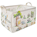 BBSTARING Winnie Laundry Storage Basket, Pooh Storage Basket, Foldable Canvas Laundry Hamper with Waterproof PE Coating Diaper C