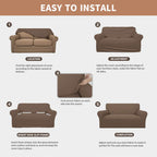 Easy-Going 100% Waterproof Chair Couch Cover, Dual Waterproof Sofa Cover, Stretch Jacquard Sofa Slipcover, Leakproof Furniture Protector For Kids, Pets, Dog And Cat (Chair, Brown)