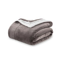 Berkshire Blanket-Sherpa Fleece Blanket, Warm And Soft Loftmink Reversible Blanket For Bed, Sofa And Travel, Charcoal Grey, 60 I