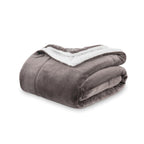 Berkshire Blanket-Sherpa Fleece Blanket, Warm And Soft Loftmink Reversible Blanket For Bed, Sofa And Travel, Charcoal Grey, 60 I