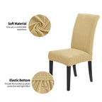 Joccun Chair Covers For Dining Room Set Of 2,Water Repellent Dining Chair Slipcovers Stretch Dining Room Chair Covers Seat Protector,Washable Parsons Chair Cover For Home,Hotel(Parmesan,2 Pack)