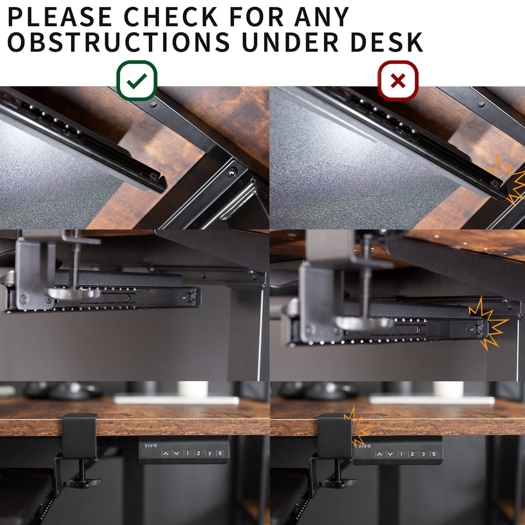 Vivo Large Keyboard Tray Under Desk Pull Out With Extra Sturdy C Clamp Mount System, 27 (33 Including Clamps) X 11 Inch Slide-Ou