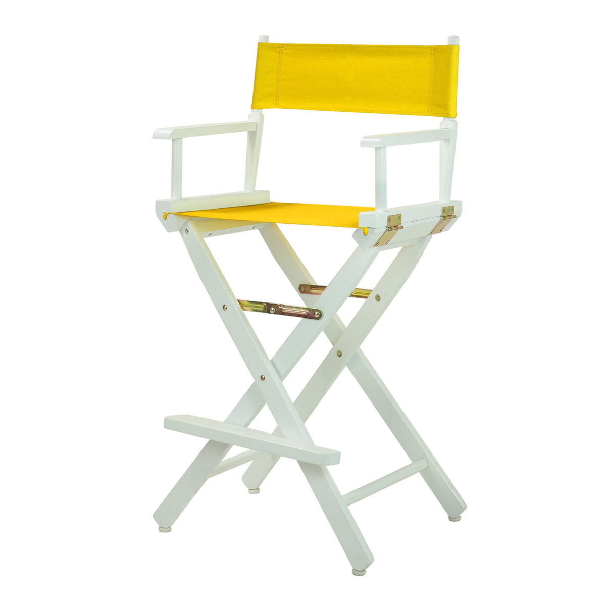 Casual Home 230-01/021-34 Director Chair 30&quot; - Bar Height Whiteframe/Gold Canvas