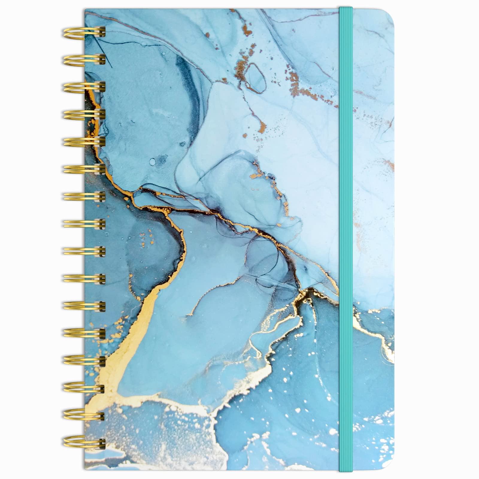 Huamxe Spiral Journal Notebook, Marble Hardcover Lined Journal For Women, Medium 6 X 8.4 In, 160 Pages Thick Paper, Cute A5 Coll