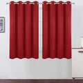 Lemomo Bright Red Blackout Curtains 52 X 54 Inch Length/Set Of 2 Curtain Panels/Thermal Insulated Room Darkening Blackout Curtai