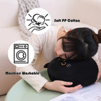 Sqeqe Cat Plush Pillow Kawaii Cat Stuffed Animal Fluffy Cartoon Cat Plushies Cat Plushie Doll Toys Soft Cat Shape Design Stuffed