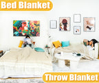 Boho Beige Throw Blanket Bedroom Living Room Accessories Sofa Couch Chair Essential Bohemian Aztec African Southwest Neutral Whi