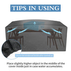 Hrefeu Patio Table Cover Black- 63 X 30 X 28 Inch, Heavy Duty 600D Oxford Deck Box Cover, Outdoor Table Cover,Outdoor Patio Furn