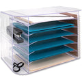 Business Source 86880 Desk Sorter w/6 Letter Trays, Jumbo, 18-1/8-Inch x10-Inch x12-1/4-Inch , CL