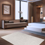 Pet Friendly Solid Color Area Rugs Off White - 3' Square, Indoor, Stain Resistant, Perfect For Living Room, Bedroom, Dining Room