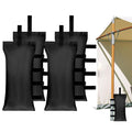 Hazben Tent Weights Set Of 4 Sand Bags For Canopy Legs Outdoor Instant Sun Shelter Patio 112Lbs Large Heavy Duty (Black)