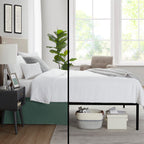 Nestl Forest Green Bed Skirt King Size - King Bed Skirt 14 Inch Drop - Brushed Microfiber Bed Skirts - Hotel Quality Pleated Bed Skirt - Shrinkage & Fade Resistant