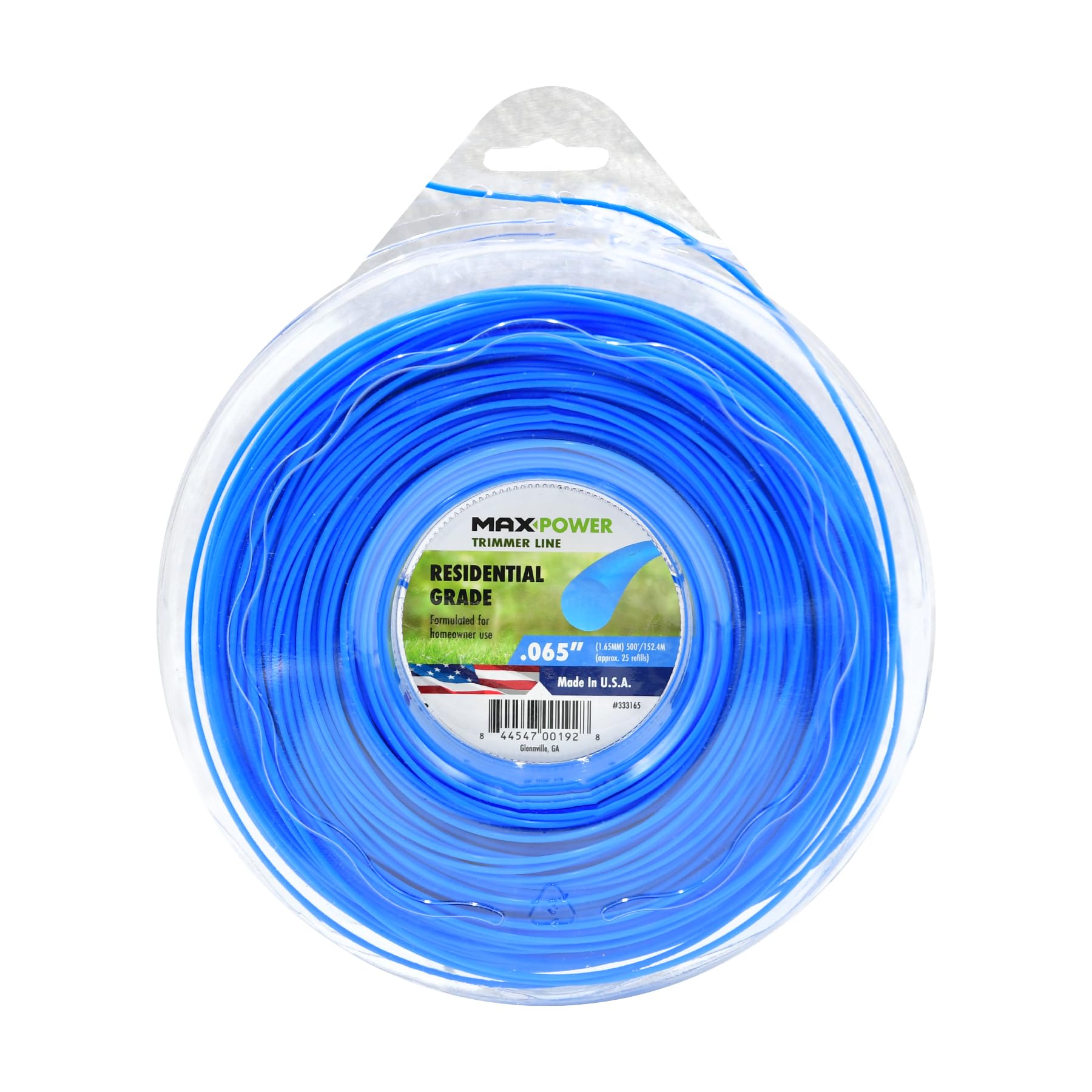 Maxpower 333165 Residential Grade Round 0.065-Inch X 500-Foot Trimmer Line, Blue