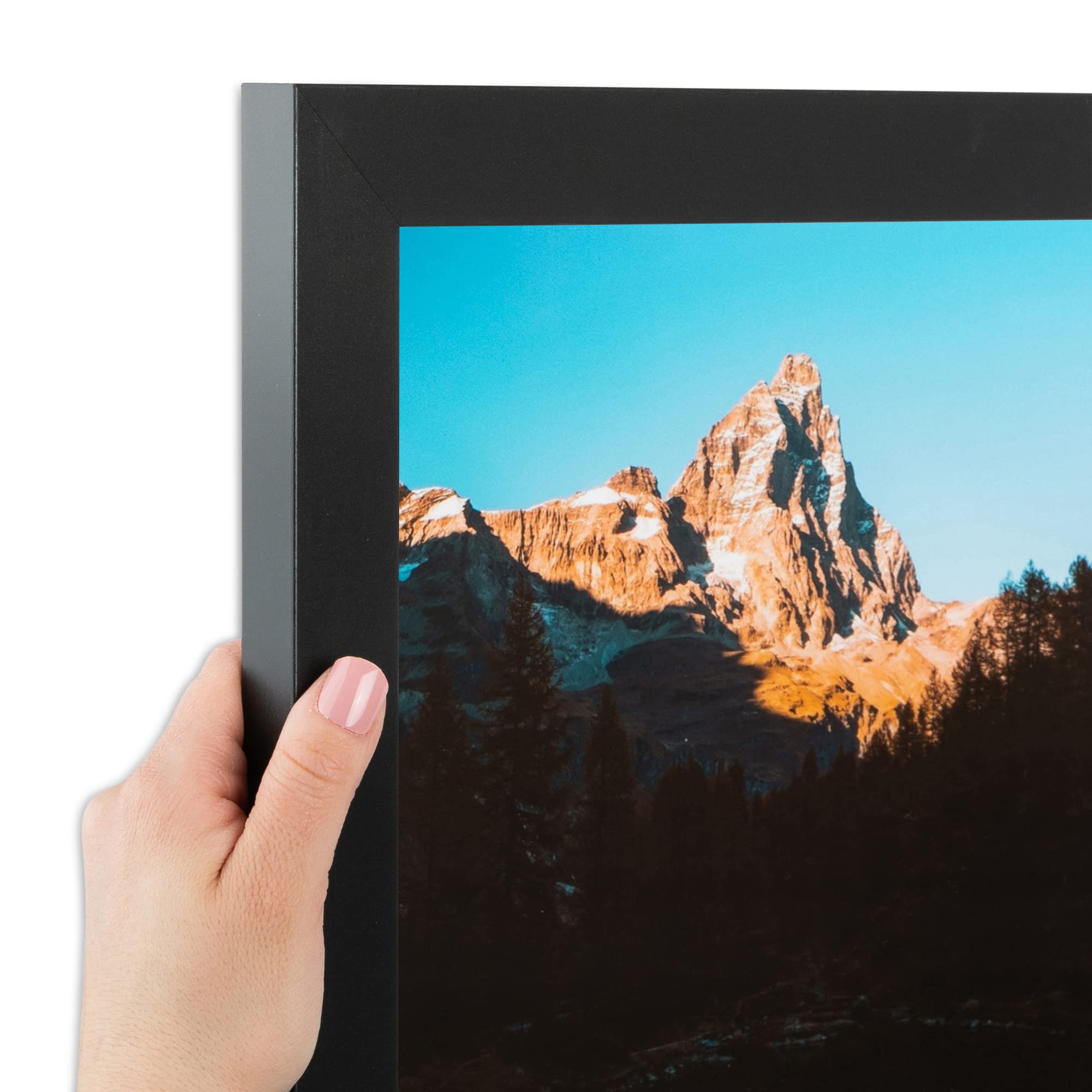 ArtToFrames 19x26 inch Satin Black Picture Frame, 2WOMFRBW26079-19x26