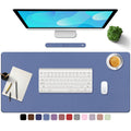 Towwi Pu Leather Desk Pad With Suede Base, Multi-Color Non-Slip Mouse Pad, 24    X 14    Waterproof Desk Writing Mat, Large Desk